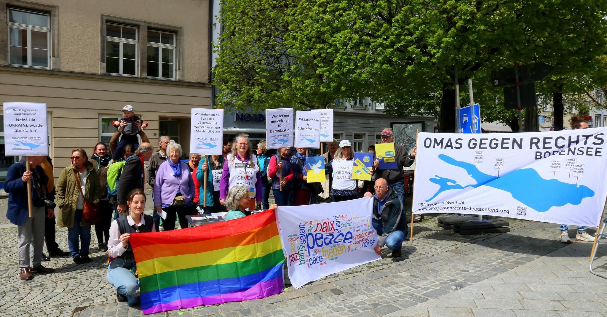 Demo mit Rainer Rothfuß von der AfD in Ravensburg