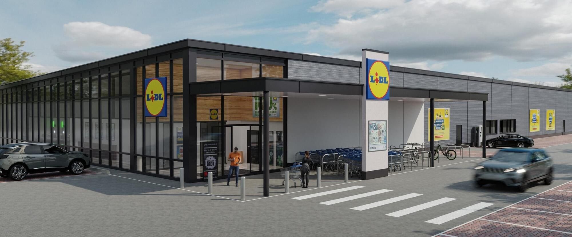 Lidl und Fristo in Wangen vor dem Umau „Nachhaltiger“ Markt stößt in