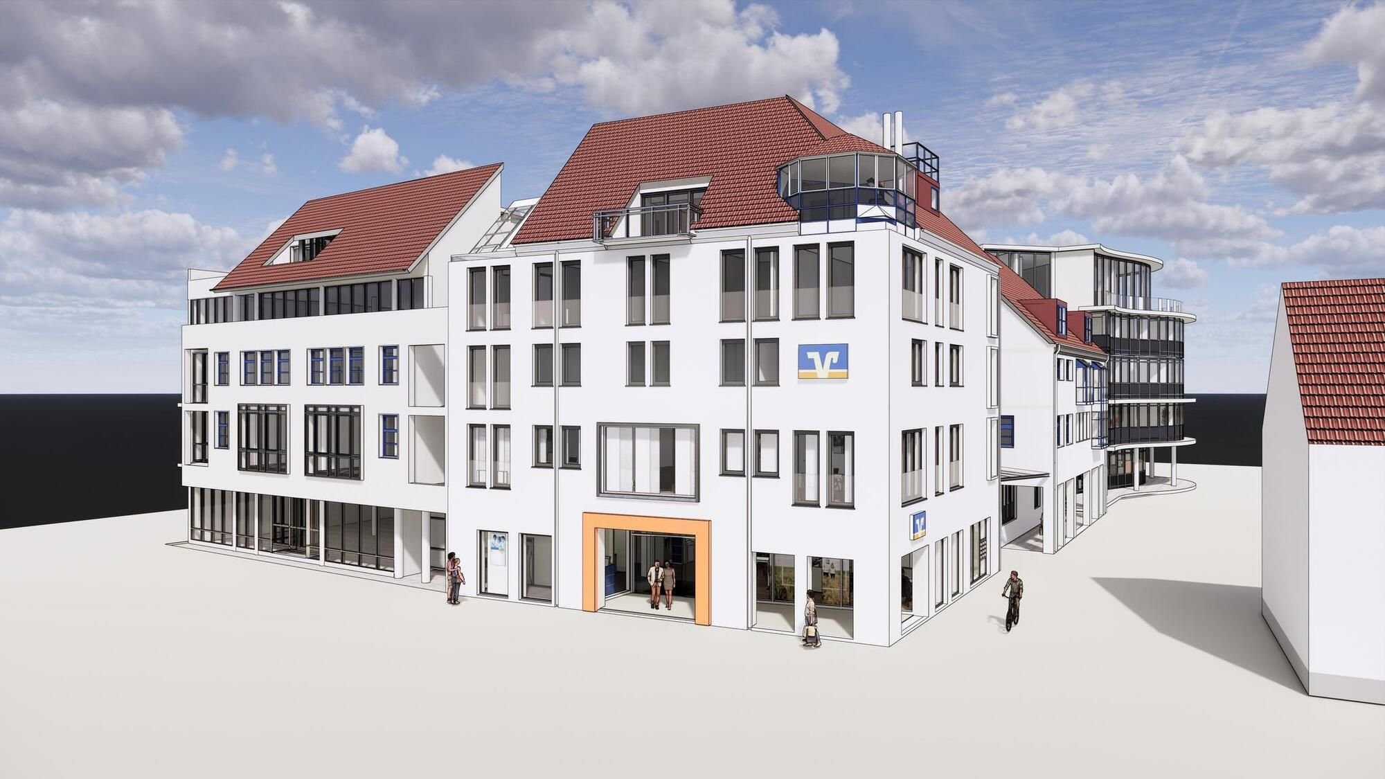 VRBank saniert Hauptstelle So sieht das Bankgebäude in Laupheim
