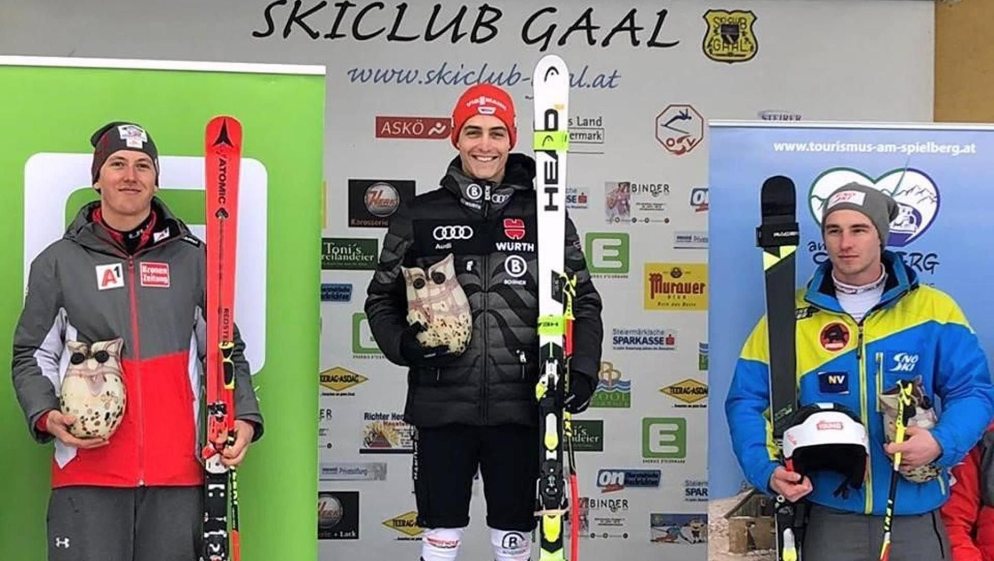 Anton Grammel siegt beim FIS-Riesenslalom 
