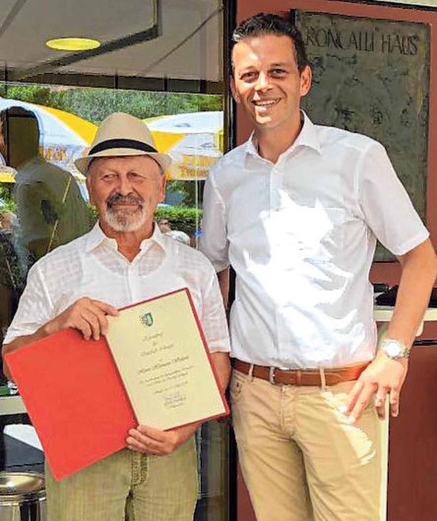 Hermann Wieland erhält „Ailinger Ehrenbrief“