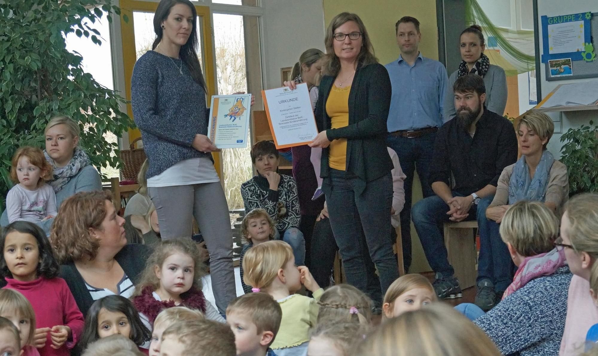 Kindergarten Stetten hat jetzt das BeKi-Zertifikat