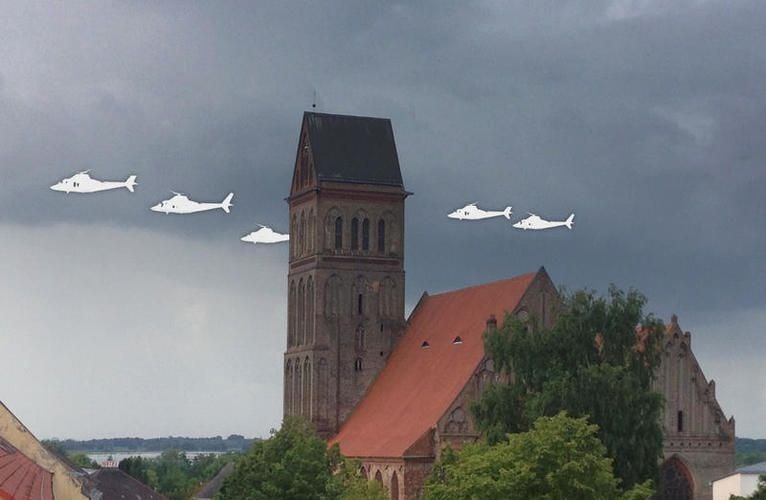 Fünf Hubschrauber über Anklam und keiner will's gewesen sein