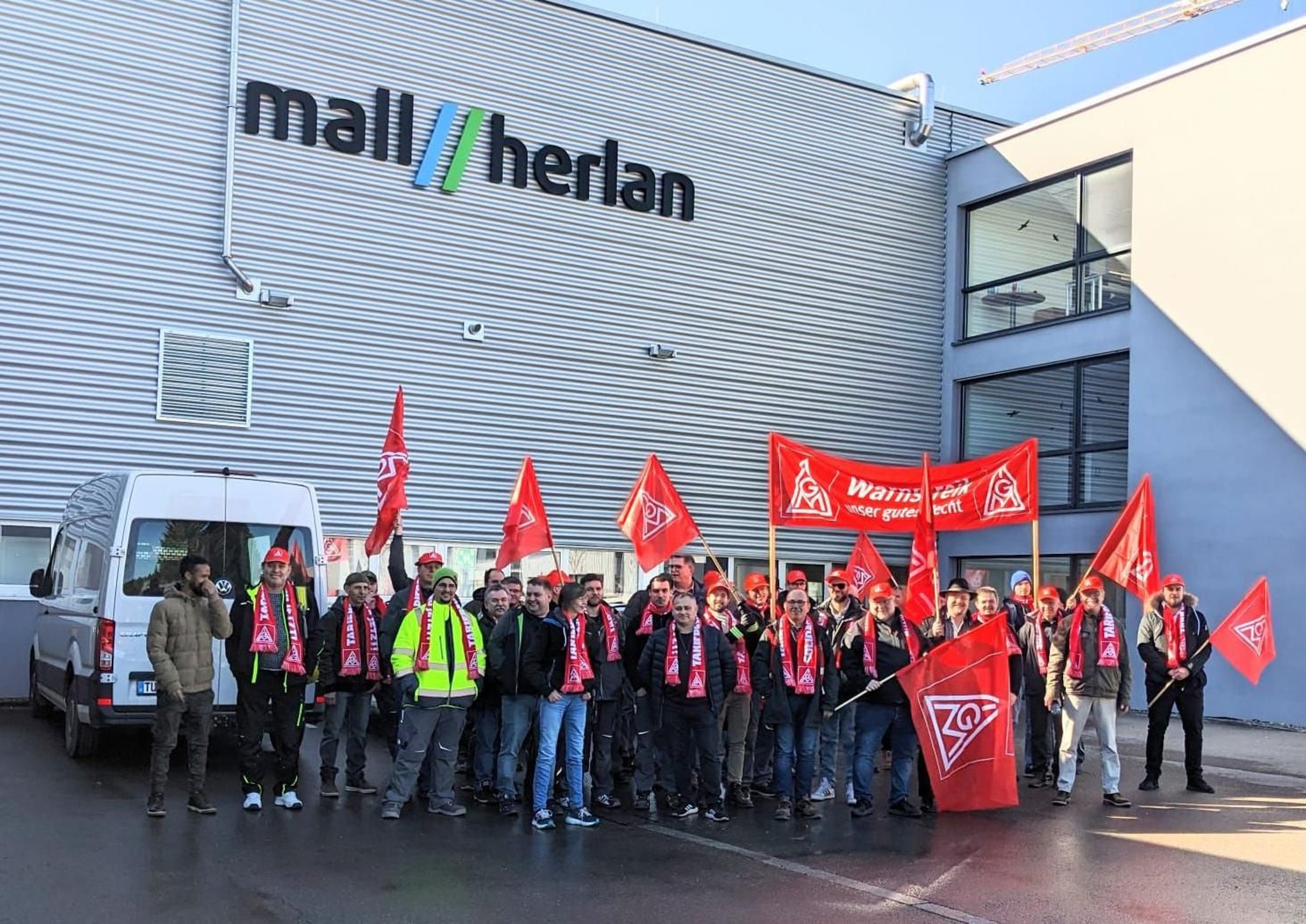 Zweiter Warnstreik bei der Firma Mall + Herlan GmbH in Neuhausen ob Eck