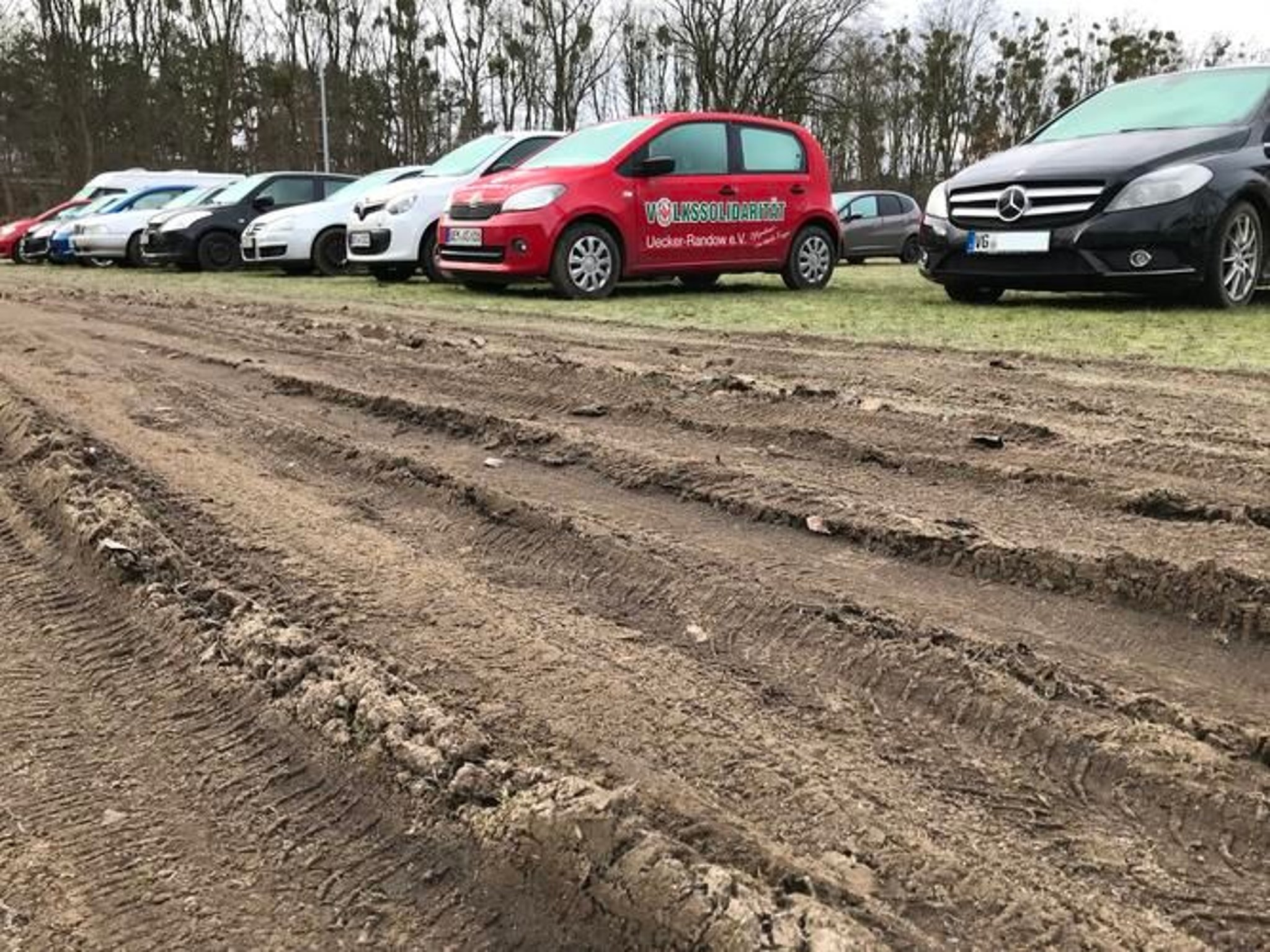 Wer darf auf dieser Grünfläche parken?