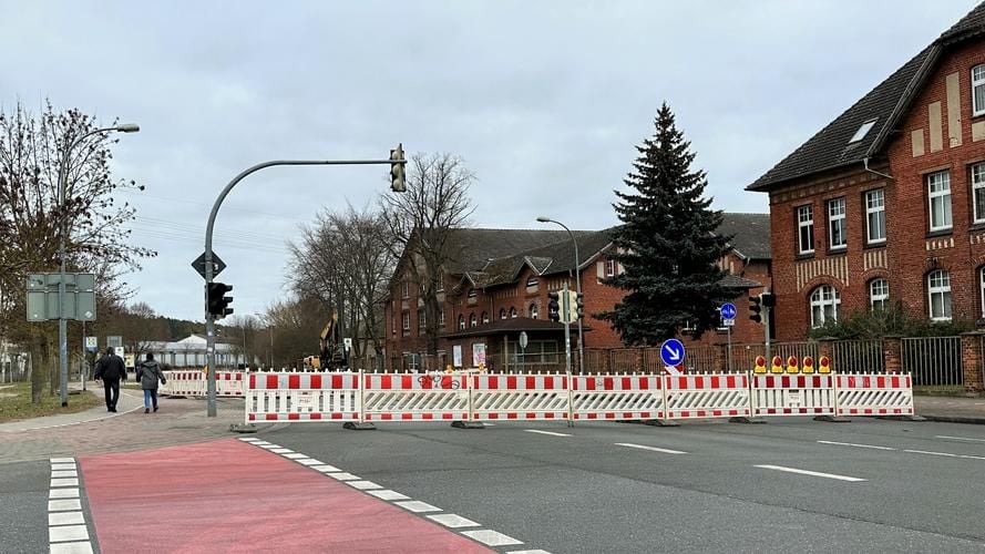 Straßensperrung in Neubrandenburg wegen Rohrbruchs
