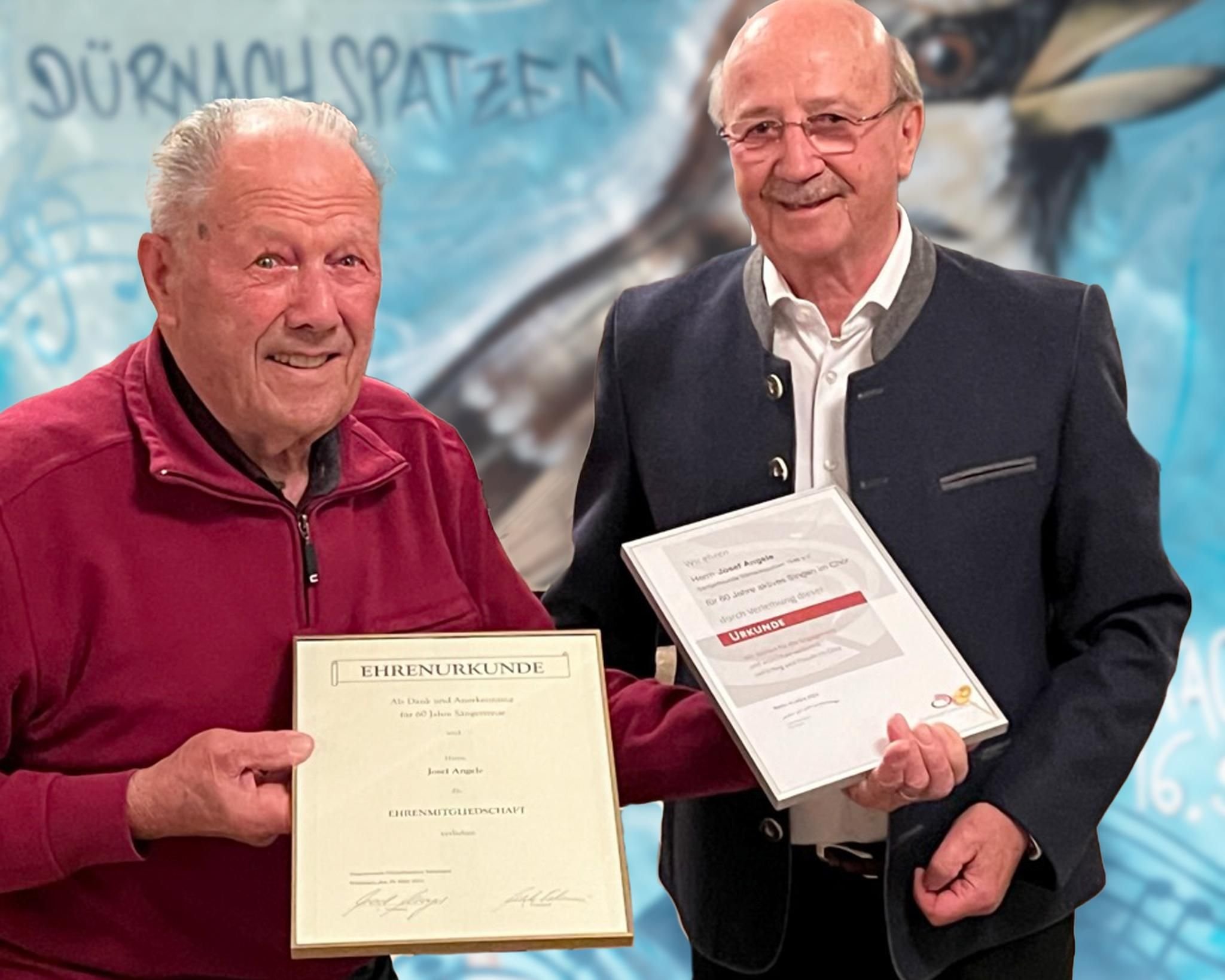 Josef Angele singt seit 60 Jahren im Bass