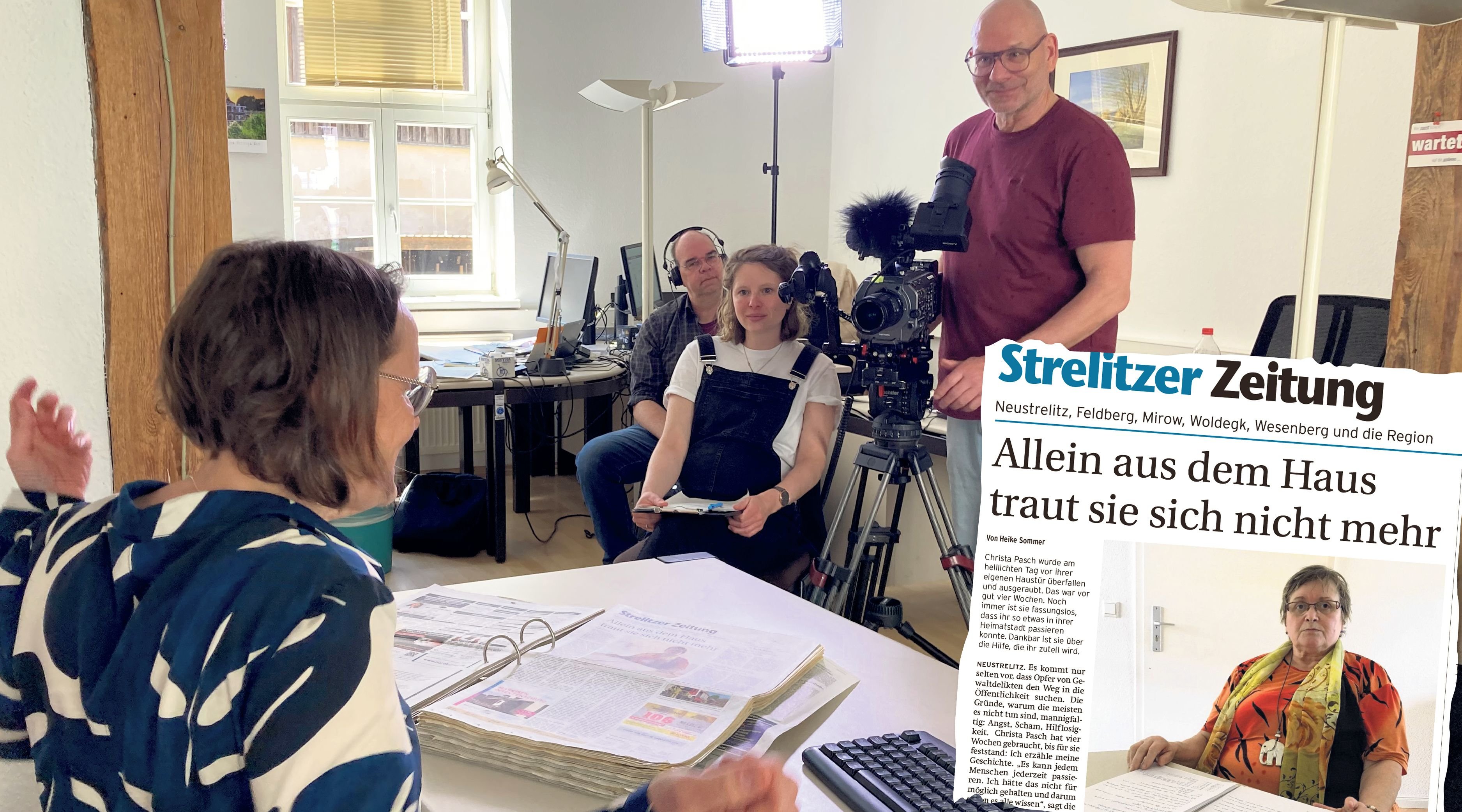 NordkurierRedaktion wird Drehort für RTLTVReportage