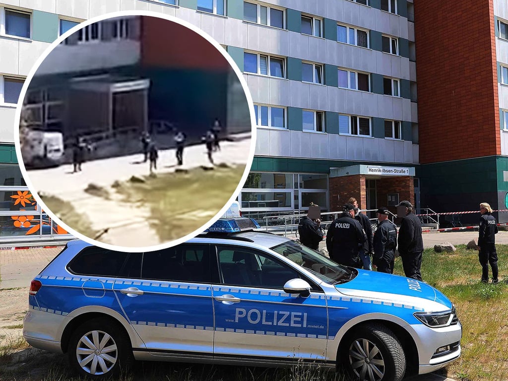 ▶ Polizei schießt auf Messerangreifer in Rostock
