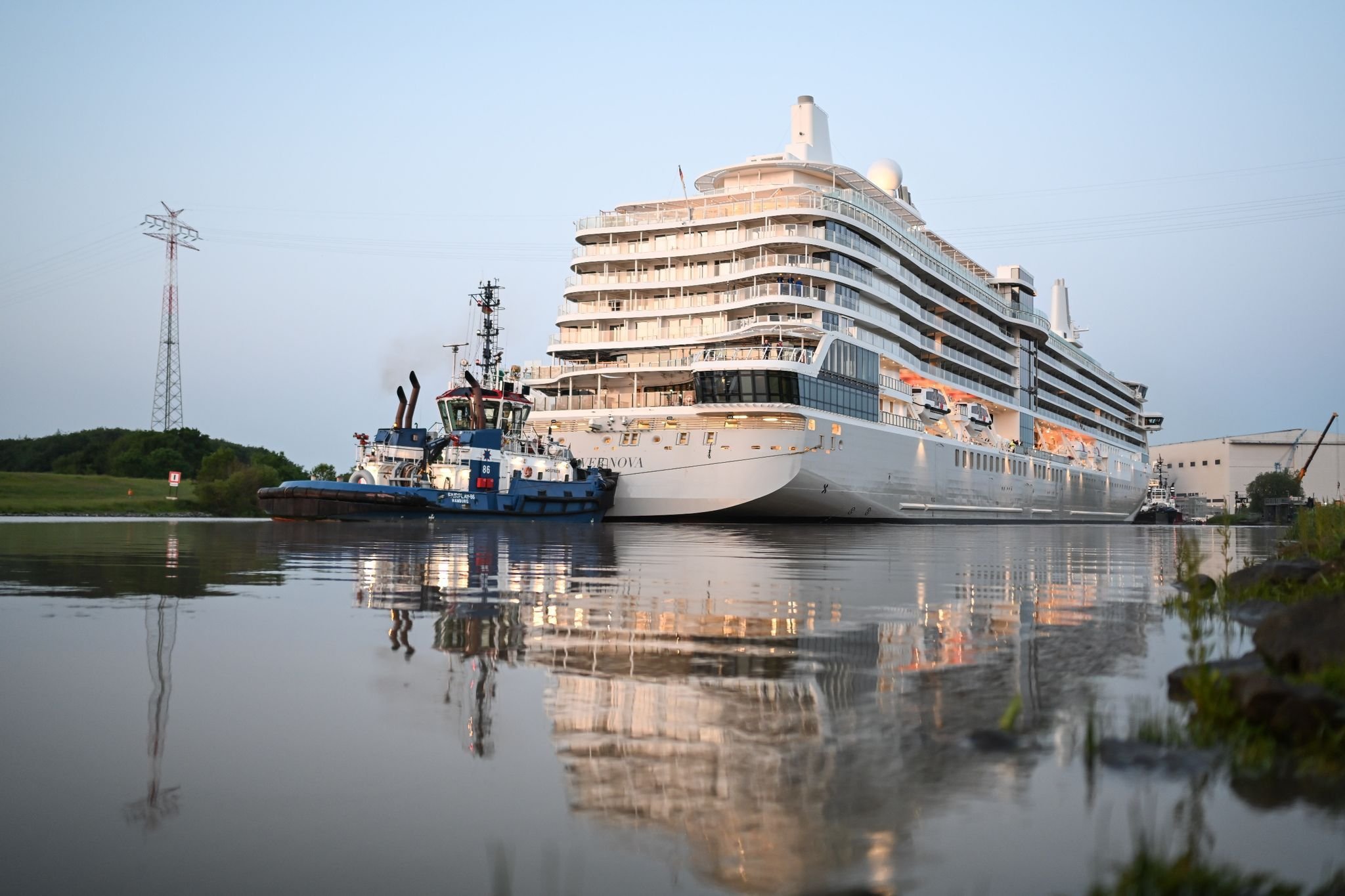 Kreuzfahrtschiff „Silver Nova“ kommt auf der Nordsee an