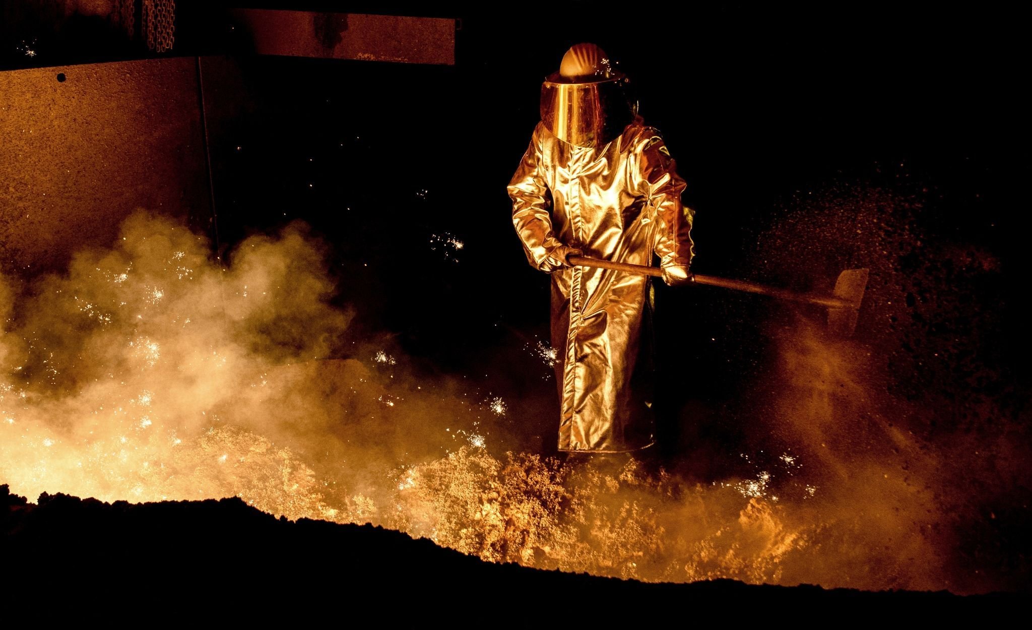Viele Treibhausgase aus Eisen– und Stahlerzeugung