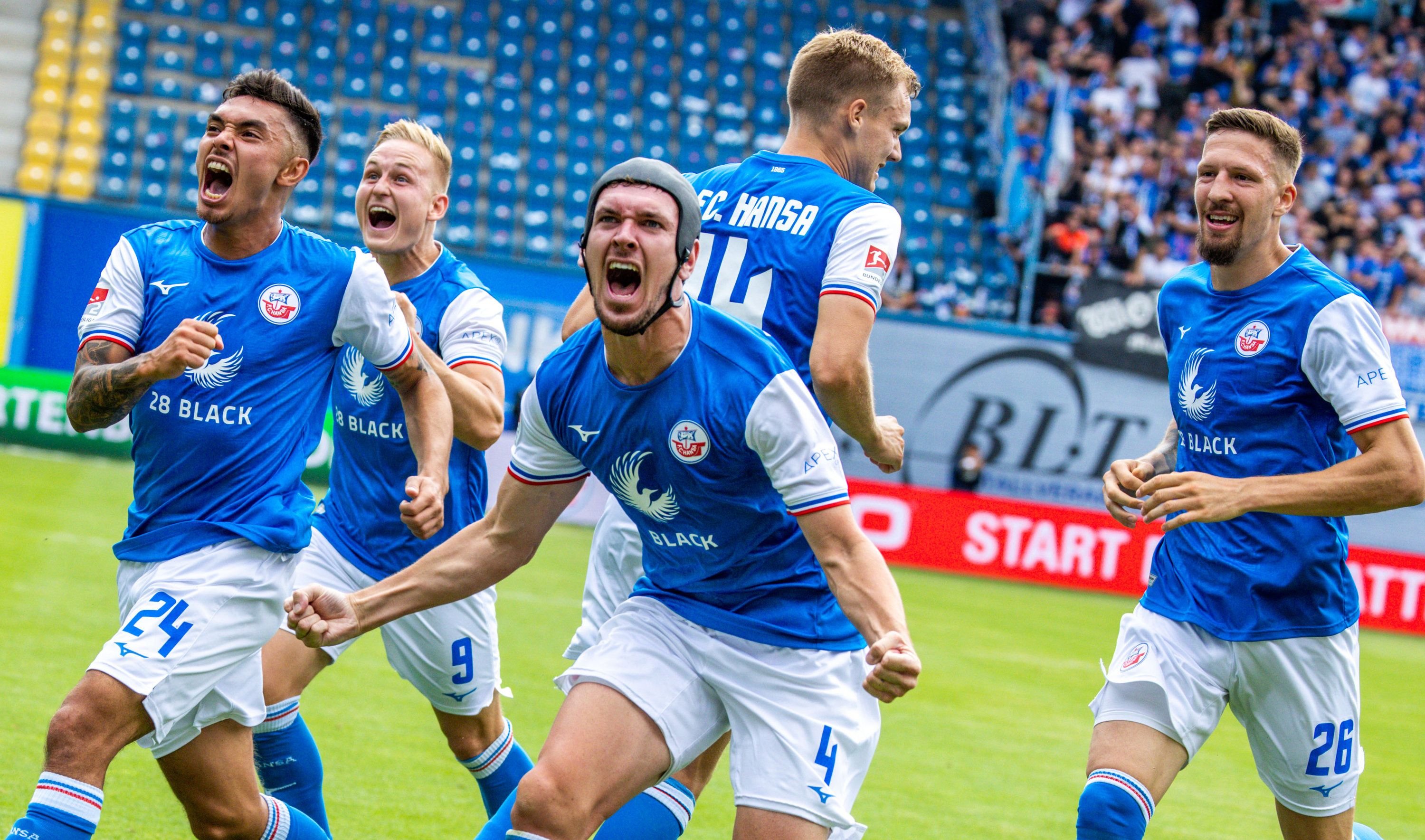 Hansa Rostock siegt zum Liga–Start gegen den Club