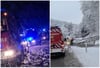 Lebensgefahr in Wäldern: Schneebruch sorgt gesperrte Straßen und Zugunfall